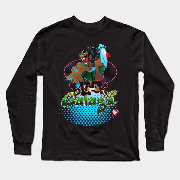 Black Gallaghaaah! Long Sleeve T-Shirt by MrInkz